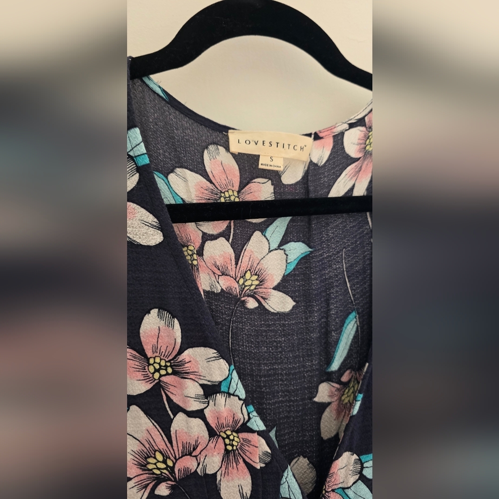 Lovestitch High/Low Floral Maxi Dress Small NWOT Nordstrom - Picture 3 of 5